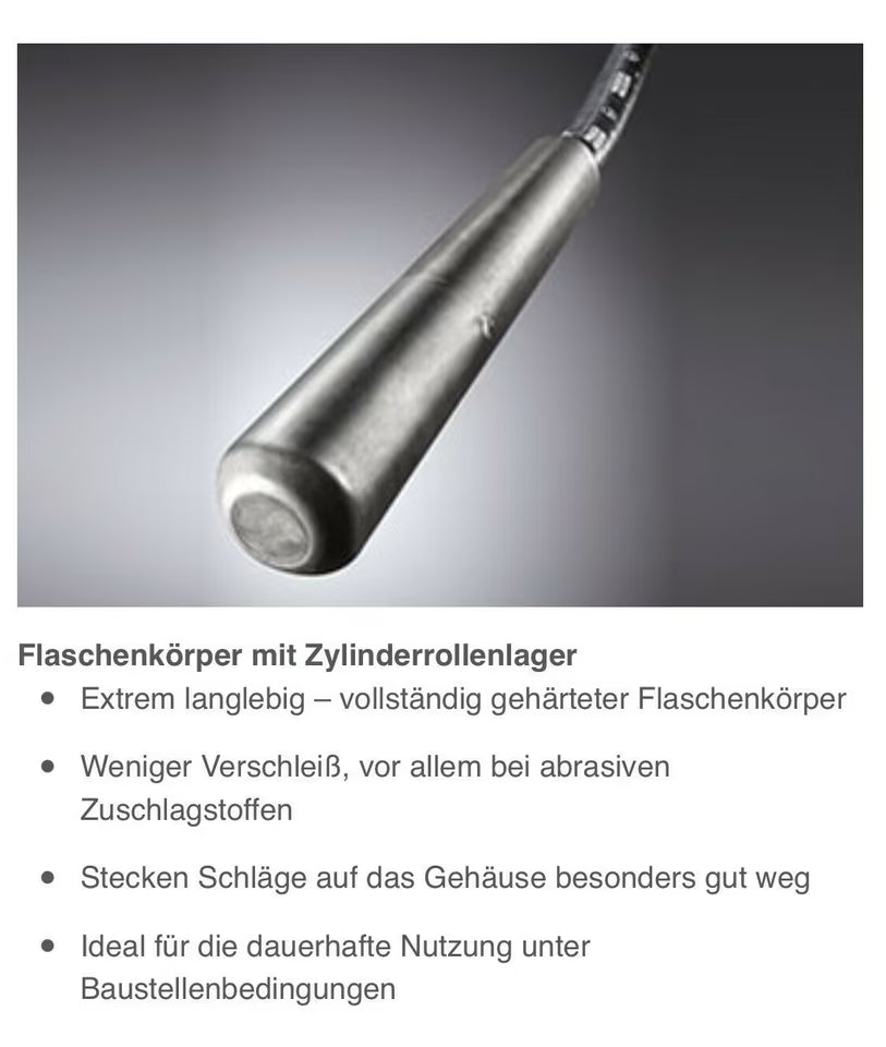 Neu Wacker IRFU45 Betonrüttler 230v Rüttelflasche Innenrüttler