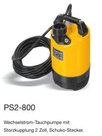 Wacker Neuson PS2 800 Tauchpumpe Wasserpumpe Schmutzwasserpumpe