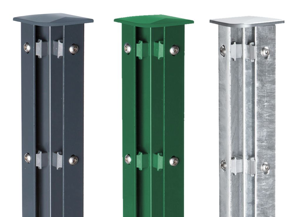 Eck - Zaunpfosten Typ QAE mit Abdeckleiste